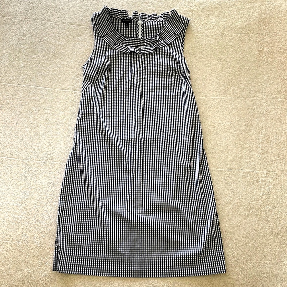 Talbots size 6 black and white check dress